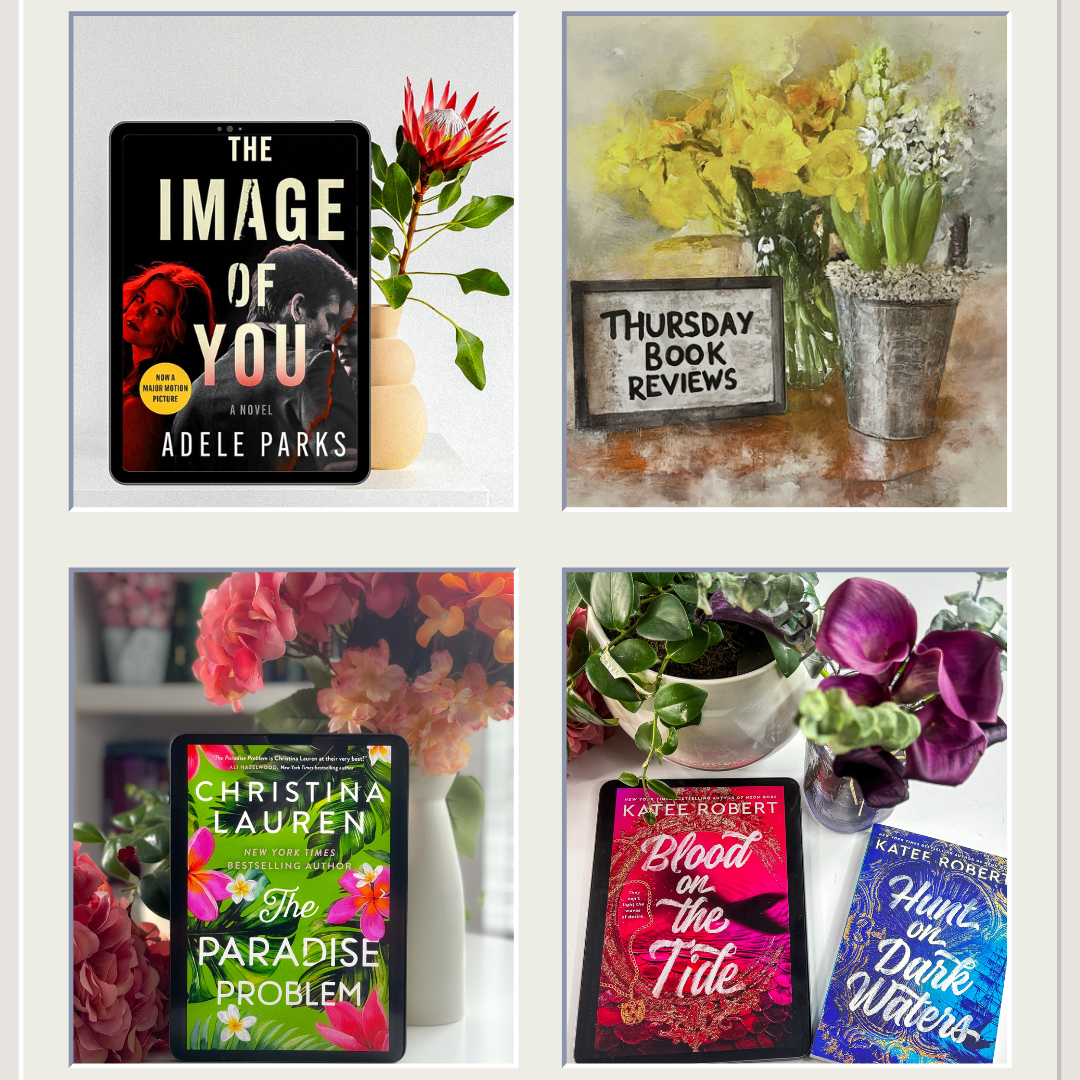 The Paradise Problem by Christina Lauren, The Image of You by Adele Parks and Blood on the Tide by Katee Robert
