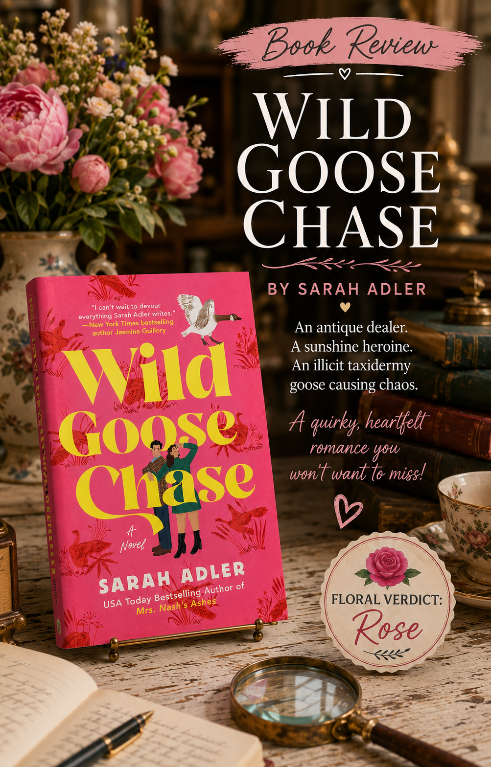 Wild Goose Chase by Sarah Adler Book Review | A Charming Grumpy-Sunshine Romance with an Unforgettable Goose